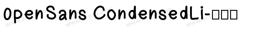 0penSans CondensedLi字体转换